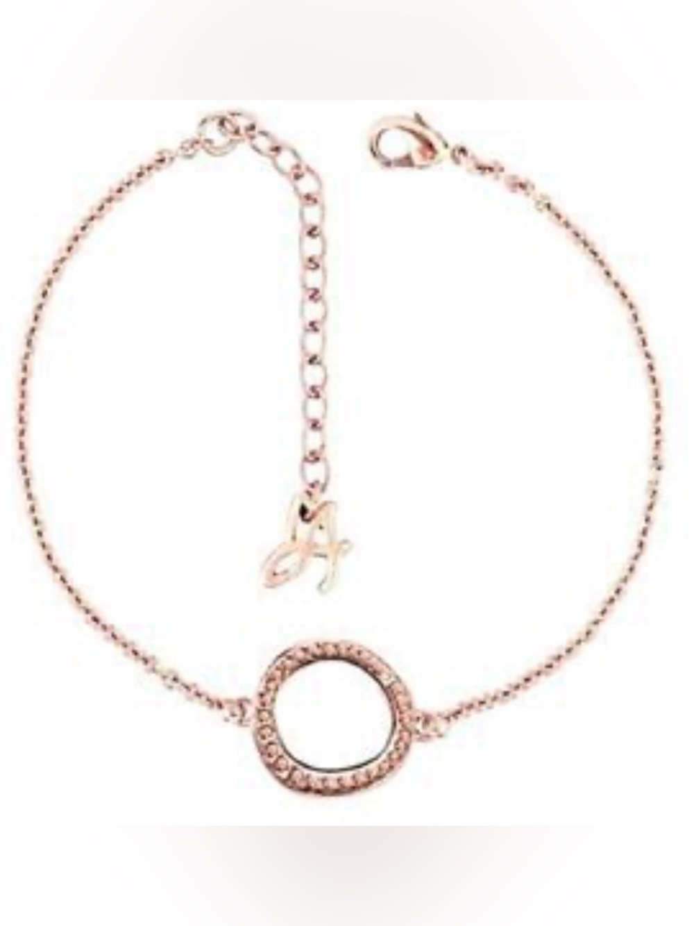 Adore Rose Gold Oval Charm Bracelet - Women Jewelry